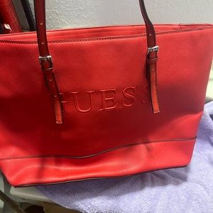 Holiday bag little stain from pin not huge